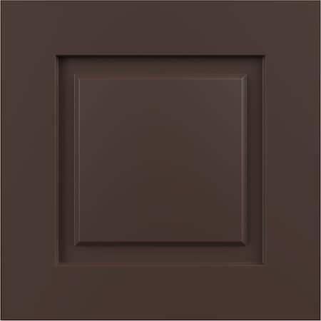 Ekena Millwork 12"W x 12"H True Fit PVC Raised Panel Shutters Sample, Raisin Brown SAMPLE-TFPRPTB